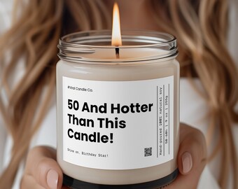 50th Birthday Candle | Birthday Gift For Fifty | Milestone Candle | Funny Birthday Present | Age Humor Gift | Birthday Star | Unique Candle