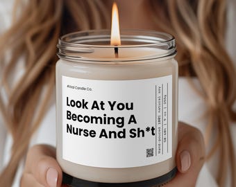 Nursing School Graduation Gift, Nurse Candle, Future Nurse Gift, Gift For Best Friend, Gift For Daughter, Nurse Thank You Gift, Nurse Grad