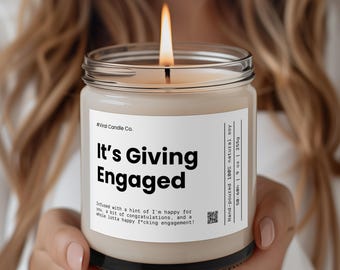 Regalo de compromiso / Vela para novias comprometidas / Regalo para despedida de soltera / Vela para novias / Regalo para recién comprometidas / Regalo divertido de compromiso / Regalo de boda para novias