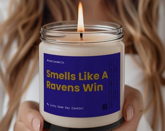 Luktar som ett Ravens-vinstljus, Baltimore Ravens-ljus, söndagskul, matchdagsdekor, Ravens, Ravens-fanpresenter, Ravens-present, fotbollsfan