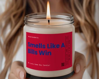 Buffalo Bills Gift, Bills Fan, Buffalo Bills Candle, Game Day Decor, Funny Bills Gift, Smells Like Bills Win, Gift for Dad, Game Day Candle