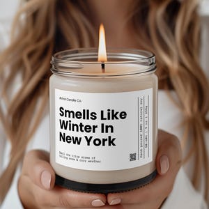 Smells Like Winter  | New York Decoration | New York Candle | Personalized Candle | Winter Candle | New York Winter | NYC Gift | NYC Candle
