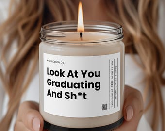 Graduation Candle, Unique Gift Ideas For Graduation, High School Grad Gift, Funny Grad Gift For Her And Him, Unique Candle For Graduation