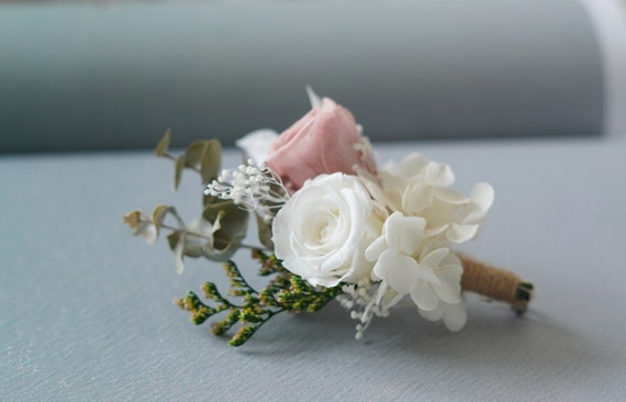 Wedding Buttonhole Corsage Dry Real Flower Pins Dress Groom Bride Bouquet  Decor