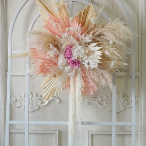 Hydrangea flowers Archway flower Wedding arch/arbor,Arch&Chuppah Decoration Flower Swag Backdrop,Pampas grass,Bohemian  Wedding Floral