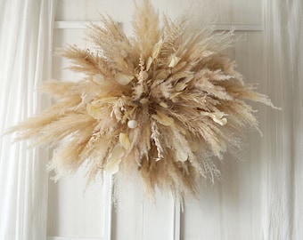 Pampas Flower Arbor / Preserved bouquet Dried flowers Wedding Arch, Flower Swag Backdrop, Boho Wedding Flower Decor