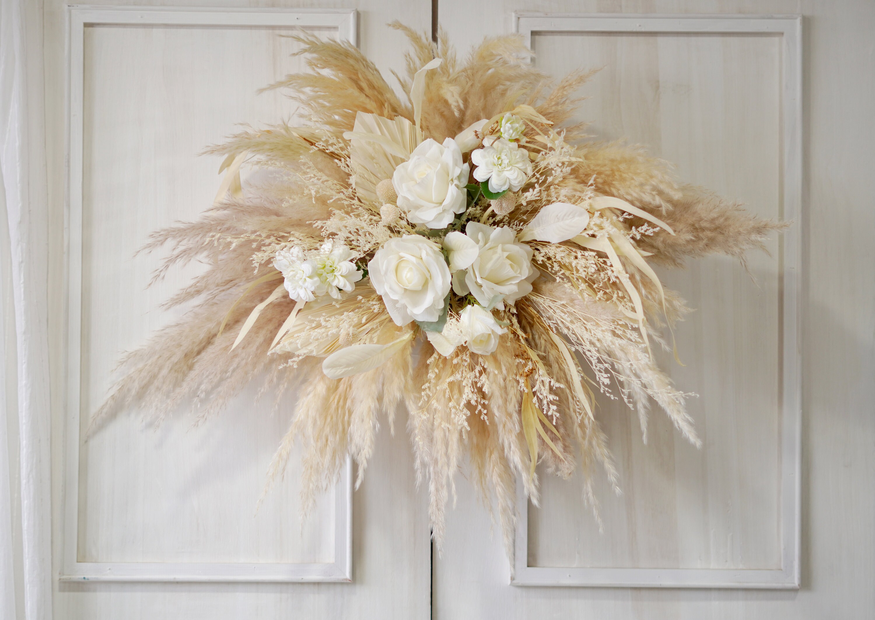 Herbe De La Pampa Artificielle – Lot De 6 Tiges – Décoration Boho Salon – 45 Cm