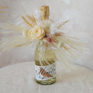 Wine Centerpiece,Champagne Bottle Bouquet,Flower Arrangement For Wine Bottle,Bottle Bouquet,Wine Bottle Bouquet,Wine Gift,Wine Bottle Decor