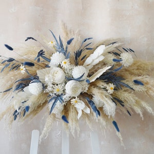 Natural Rustic flowers Archway flower Wedding arch/arbor,Arch&Chuppah Decoration Flower Swag Backdrop,Pampas grass,Bohemian  Wedding Floral