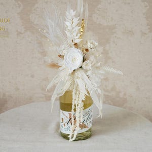 Wine Centerpiece,white Bottle Bouquet,Flower Arrangement For Wine Bottle,Bottle Bouquet,Wine Bottle Bouquet,Wine Gift,Wine Bottle Decor