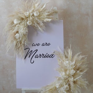 Bohemian Dusty Preserved Flowers Dried flowers Wedding arch,Flower Swag Backdrop,pampas Flower arbor, Boho Wedding Centerpieces