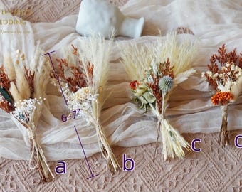 Mini wedding gifts, Bohemian Natural wedding flowers bouquet,Pampas Grass bouquet,Dried flowers bouquet,Mini Handheld bouquet,wedding