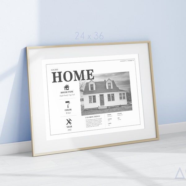 Personalized House Print Home Decor