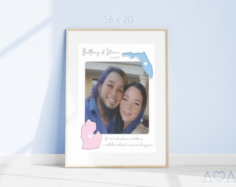 Personalized Distance Relationship Print Home Decor