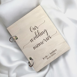 Passe-cartes de mariage personnalisé, classeur de rangement pour cartes en bois gravé, cadeau de douche nuptiale, album souvenir de jeunes mariés, boîte souvenir de mariage