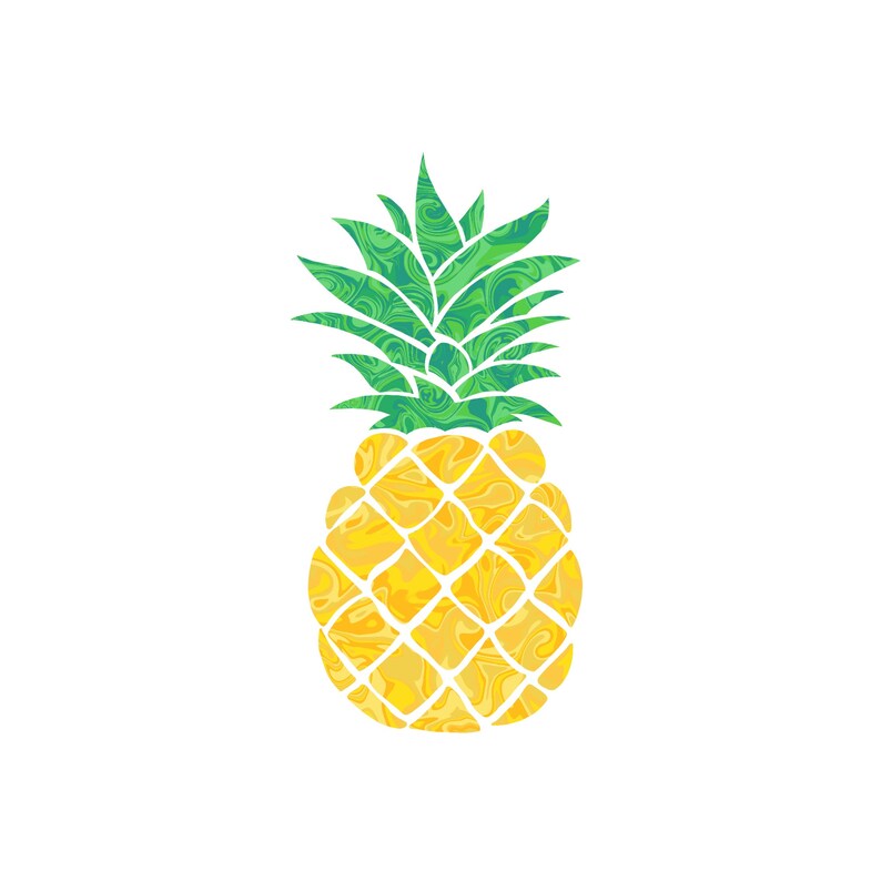 Pineapple Marbled Digital Download Print - Etsy