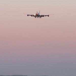 Airplane print, printable photo, aviation photography, aircraft Cargolux 747-400F sunrise, wall art, digital download