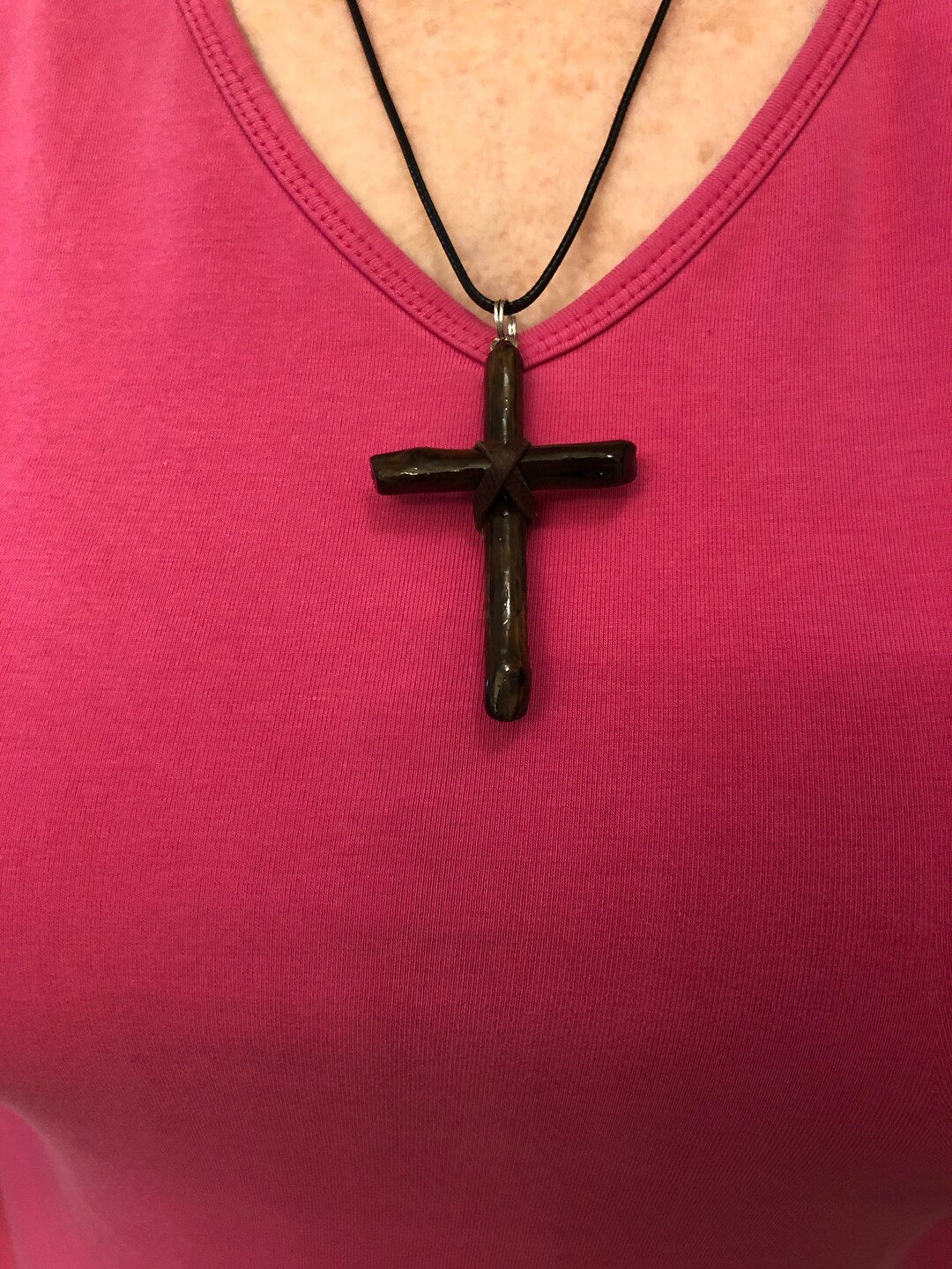 Cross Necklace Crafted by Veteran Wood Cross Necklace Etsy