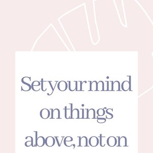 iPhone/Android Bible Verse Colossians 3:2 Wallpaper Illustration
