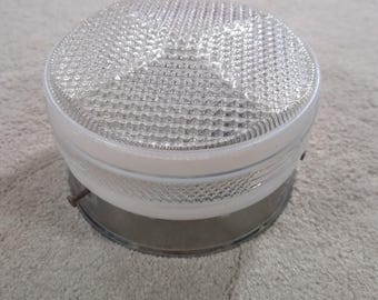 Vintage Mid Century Modern Flush Mount Ceiling Light Fixture. Kitchen Retro