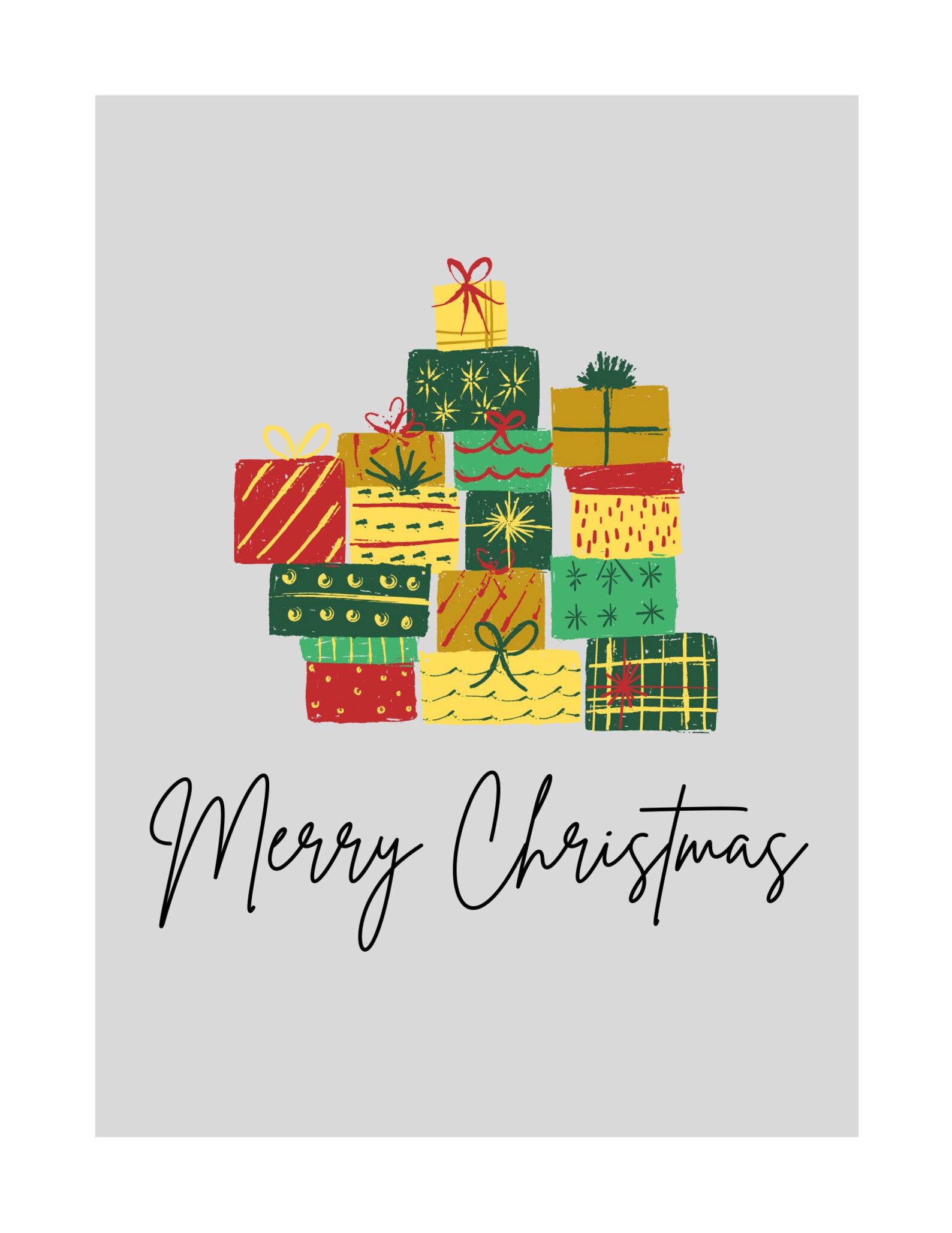 Merry Christmas Printable - Etsy