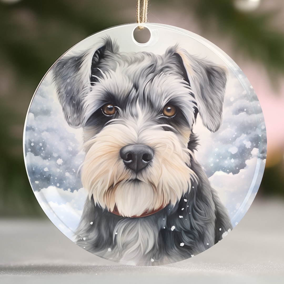 Schnauzer Christmas Decoration Cute Dog Ornament Perfect for Etsy