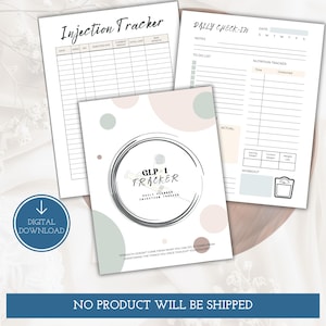 Printable Weight Loss Tracker, Injection Planner and Tracker, Medication Tracker, Planner, Injection Tracker, Weight Loss GLP1 Journey