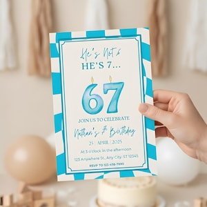Six Seven Birthday Invitation, 67 Birthday Party, Six Seven Birthday Boys 7th Birthday Invitation, Trendy 7th Birthday, Six Seven Meme