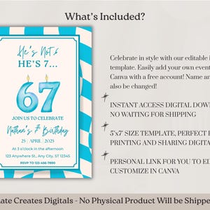 Six Seven Birthday Invitation, 67 Birthday Party, Six Seven Birthday Boys 7th Birthday Invitation, Trendy 7th Birthday, Six Seven Meme
