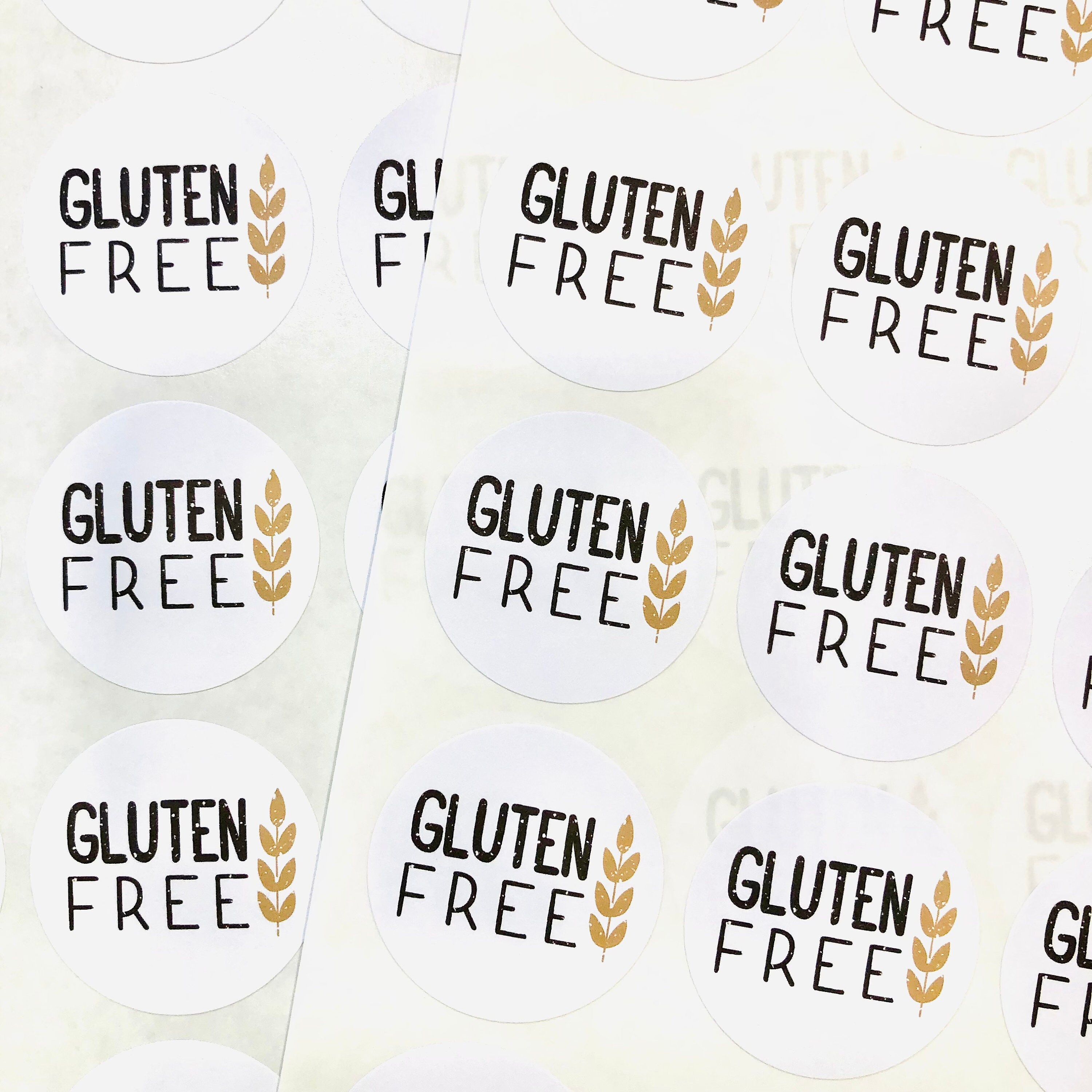 Gluten Free Labels Gluten Free Stickers Baking Business Etsy