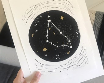 Capricorne Lino Impression