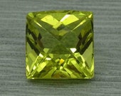 Loose natural 10.20ct lemon citrine fancy square cut gemstone,11.95mm x 10.11mm