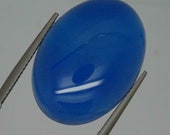Loose 20ct blue chalcedony oval cabochon stone,24.85mm x 18mm x 6.43mm