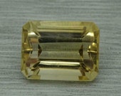Loose natural 15.40ct citrine emerald cut gemstone,16.34mm x 12.55mm x 10.42mm