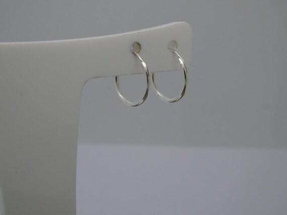 New Elegant 925 Sterling Silver 1.1cm Hoop Earrin… - image 4
