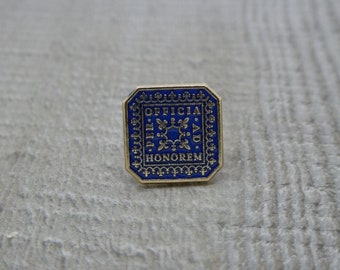 Vintage Gold Plated 925 Sterling Silver Per Officia Ad Honorem Masonic Tie Badge