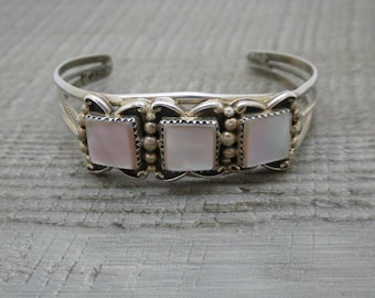 Native American Signed Vintage Sterling Silver Turquoise & Coral