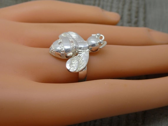 Impressive Solid 925 Sterling Silver Bumblebee Be… - image 2