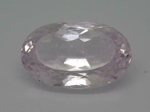 6.60ct natural loose pink kunzite faceted oval cut stone,12.98mm x 9.80mm