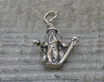 Gorgeous TheCharmWorks 925 Sterling Silver Wizard Charm 3.3g