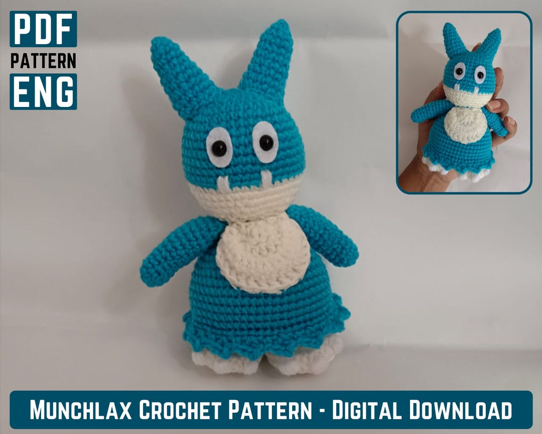 Munchlax Crochet Pattern Crochet Bear Plush Pattern Kawaii Etsy