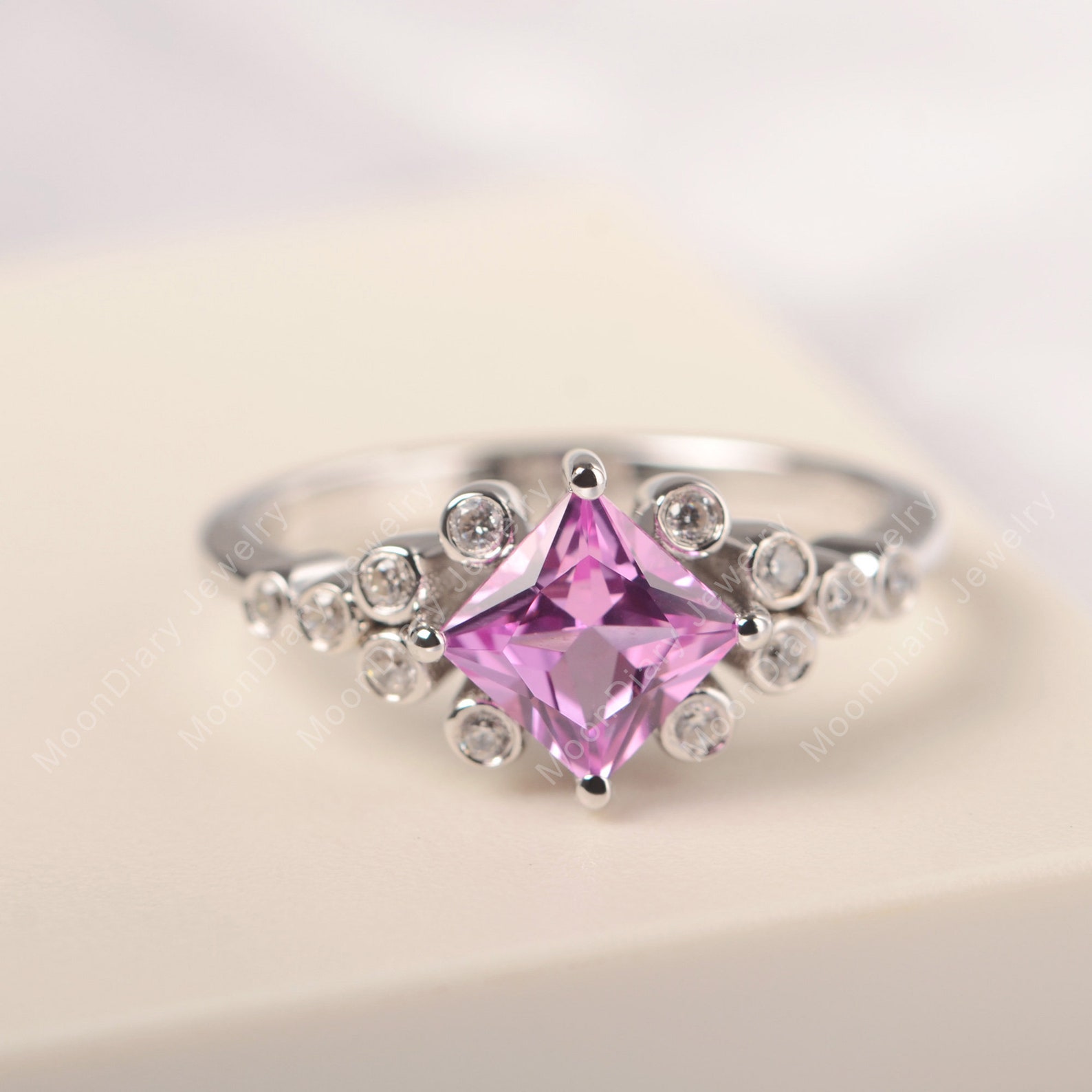 vintage pink sapphire ring