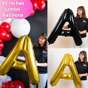 Globos con letras gigantes de 40 pulgadas, globos de aluminio personalizados, pancartas con frases personalizadas, palabras y refranes, globos grandes para fiestas de bodas