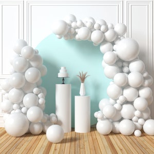 White Balloons Garland Kit | White Balloon Arch Garland With Matte White Balloons For Birthday, Wedding, Bridal Shower Party Decoration