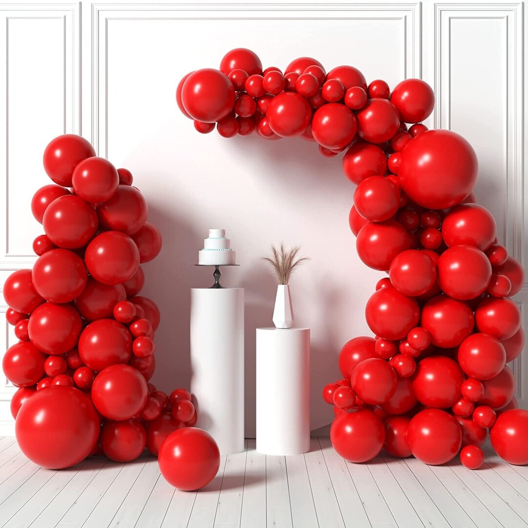 Red Balloon Garland Kit Dark Red Balloons Arch Kit 5/12/18 Inch Matte
