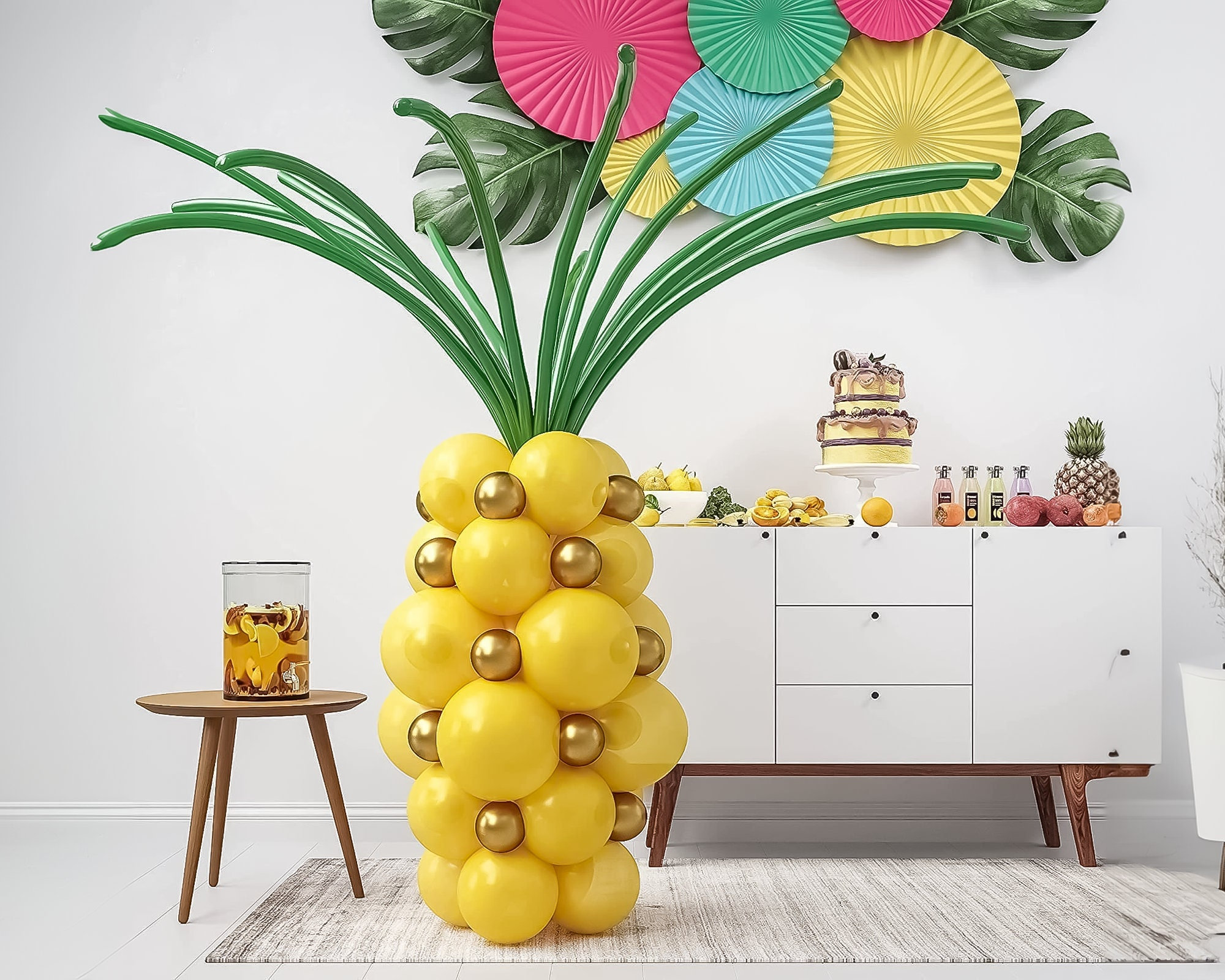 Pineapple Balloon Kit - 64 Pcs Pineapple Balloon for