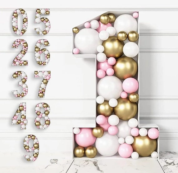 Mosaic Numbers for Balloons, 4FT Marquee Number, Light Up Mosaic Balloon  Frame, Large Giant Cardboard Numbers, Number Balloon 8 for Birthday Decor  Anniversary Decorations, Balloon Arch Kit 