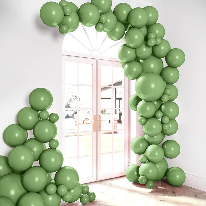 Sage Green Balloon Garland Kit Sage Green Balloons Arch Kit Etsy