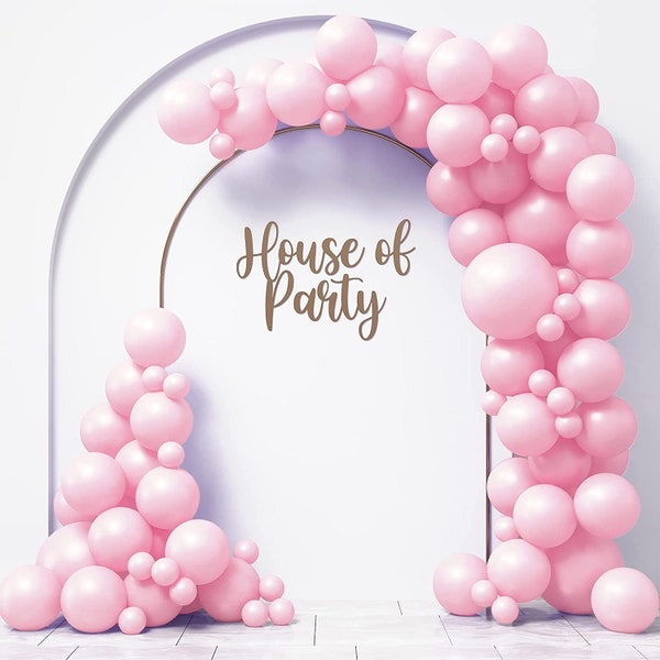 Pastel Pink Balloons Garland Kit | White Balloon Arch Garland With Matte White Balloons For Birthday, Wedding, Bridal Shower