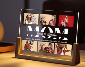 Personalized Photo Night Light Mother's Day Gift for Mom, Acrylic LED Light, Home Decoration